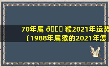 70年属 🐅 猴2021年运势（1988年属猴的2021年怎么样）